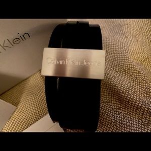 Calvin Klein Jeans Leather Black Bracelet